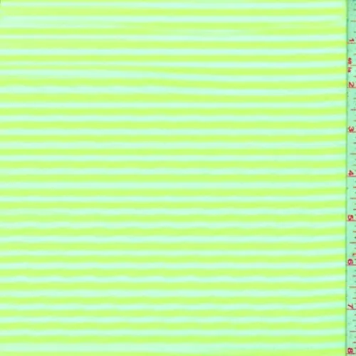 1 7/8 YD PC-White/Neon Lime Stripe T-Shirt Knit Fabric