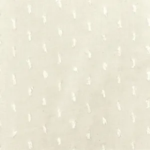 Airy Ivory Famous Designer Clip Dot Rayon Lawn Woven Fabric