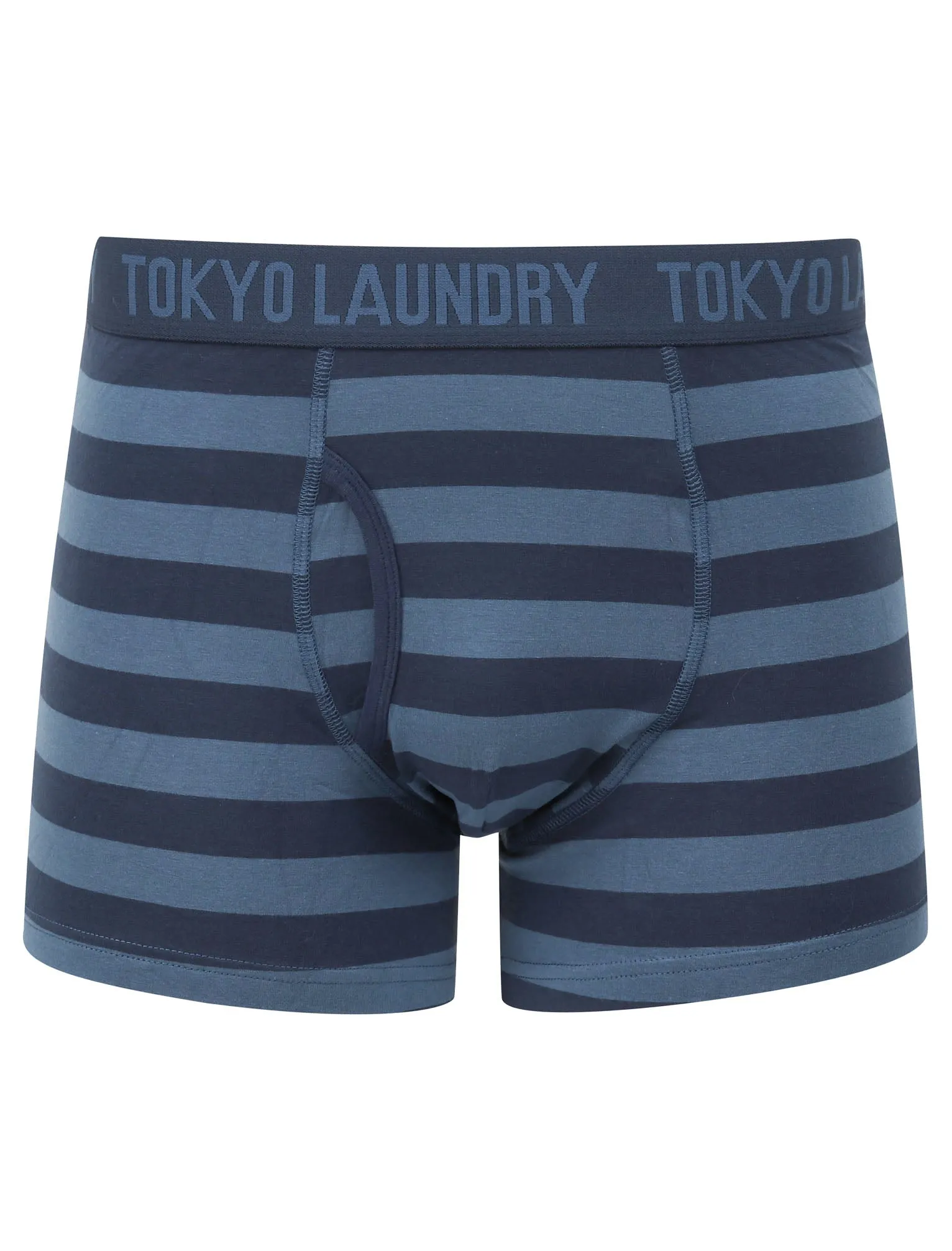 Arley (2 Pack) Striped Boxer Shorts Set In Washed Blue / Medieval Blue - Tokyo Laundry