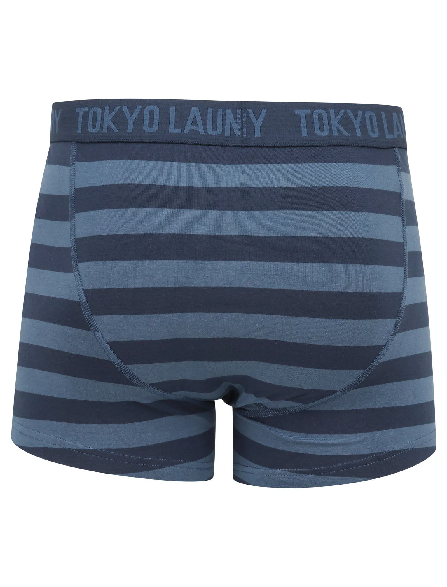 Arley (2 Pack) Striped Boxer Shorts Set In Washed Blue / Medieval Blue - Tokyo Laundry