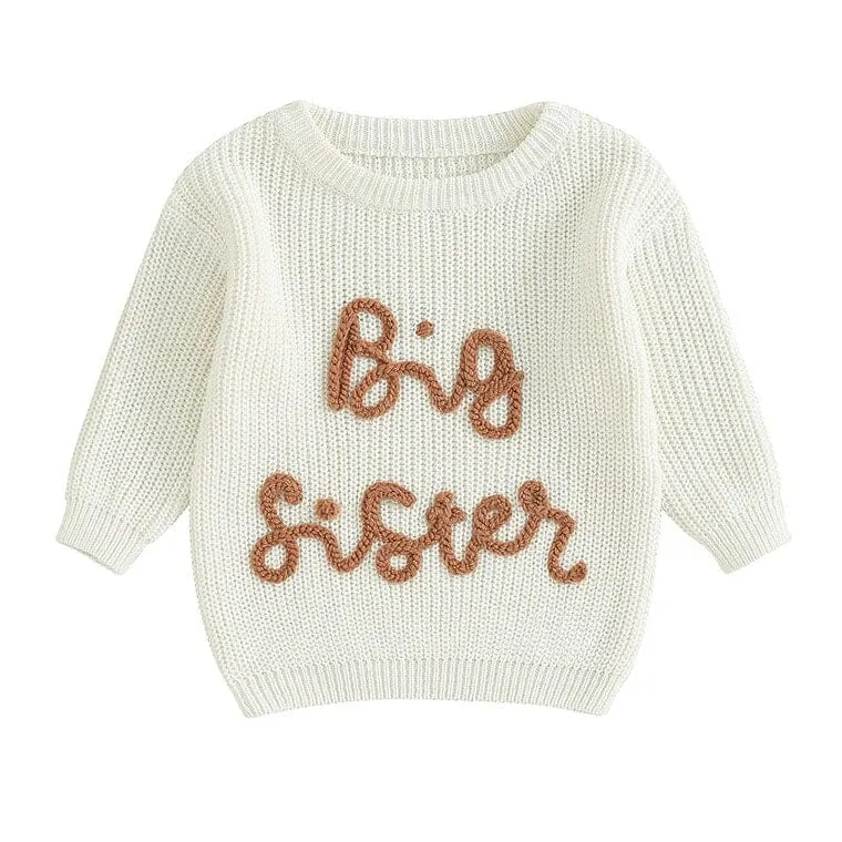 Big Sister Knitted Toddler Sweater