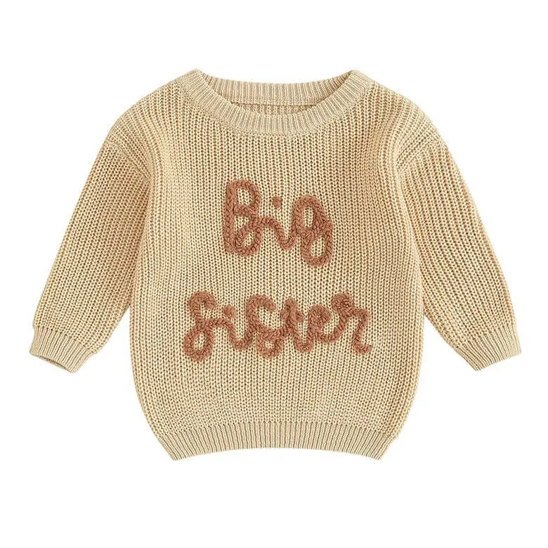 Big Sister Knitted Toddler Sweater