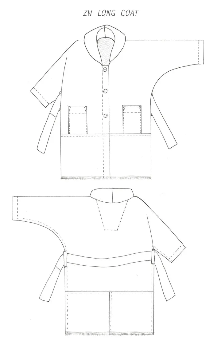 BIRGITTA HELMERSSON ∙ Zero Waste Coat PDF Sewing Pattern