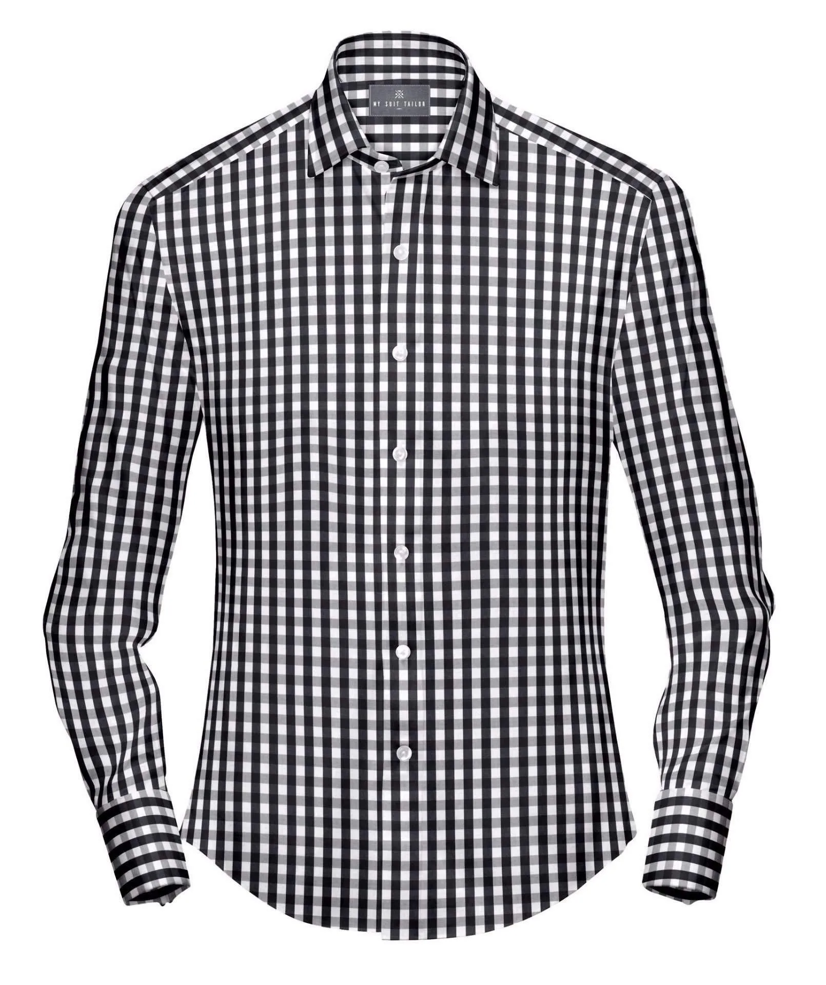 Black Gingham Dress Shirt