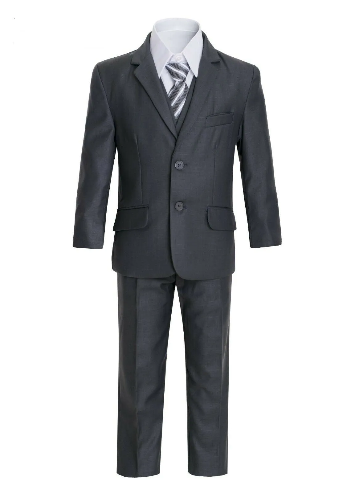 Boys Charcoal Grey Slim Suit (Scholar)