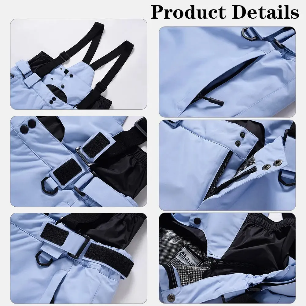 Casual Thicken Men Detachable Ski Bibs & Pants Top Level