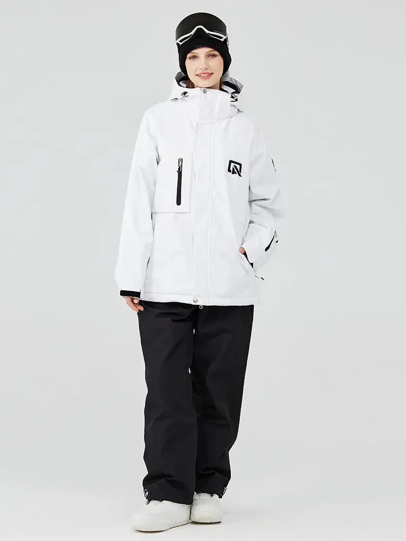 Chic Women Ski Snowboard Jacket & Bibs Pants Set