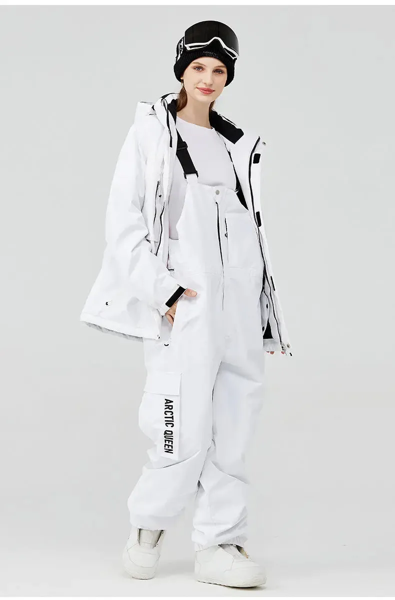 Chic Women Ski Snowboard Jacket & Bibs Pants Set