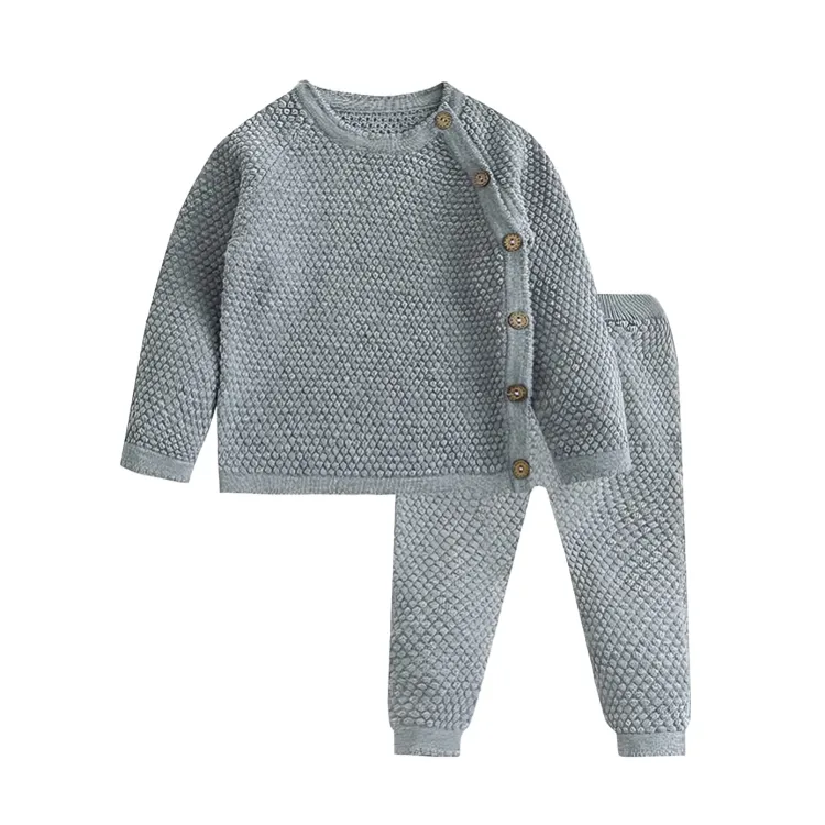 Cotton Cloudlet Knitted Baby Sweater Set