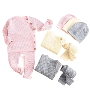 Cotton Cloudlet Knitted Baby Sweater Set