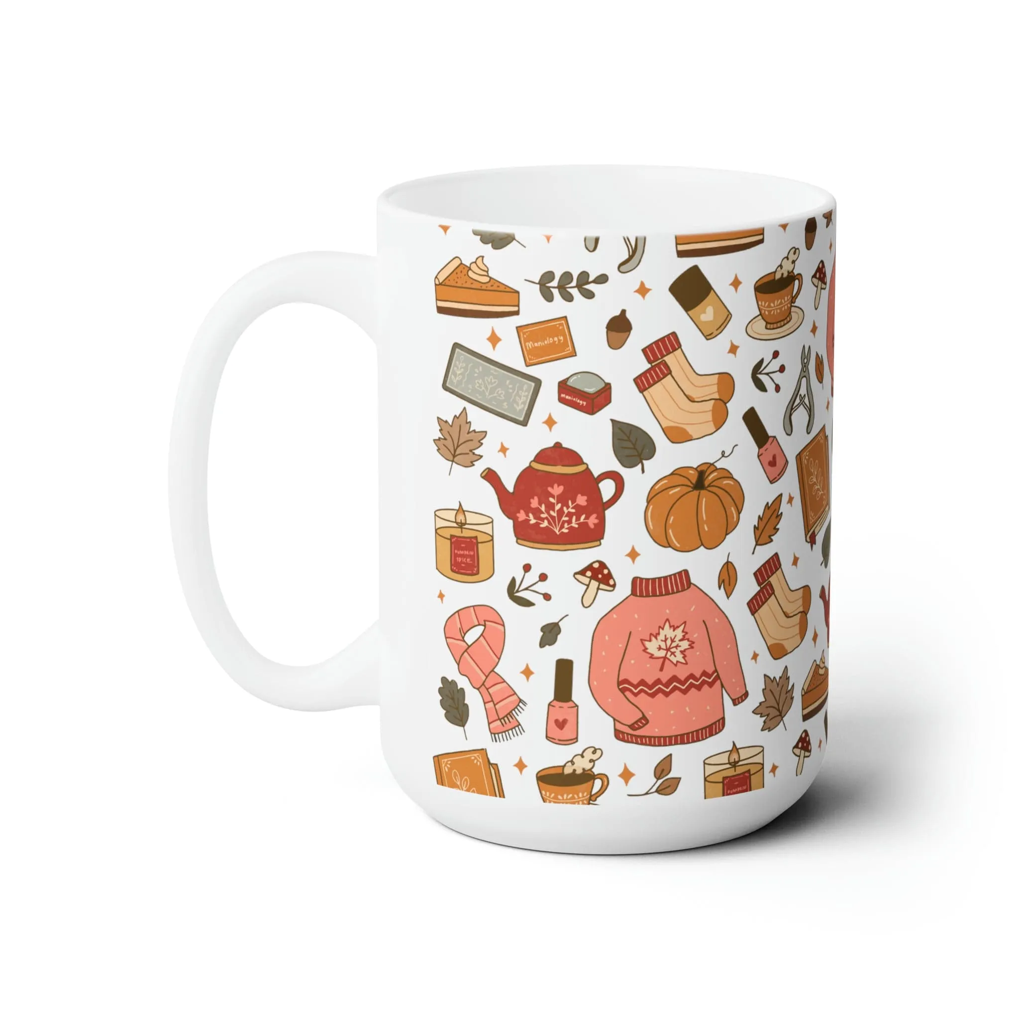 Cozy Fall Favorites Ceramic Coffee Mug 15oz