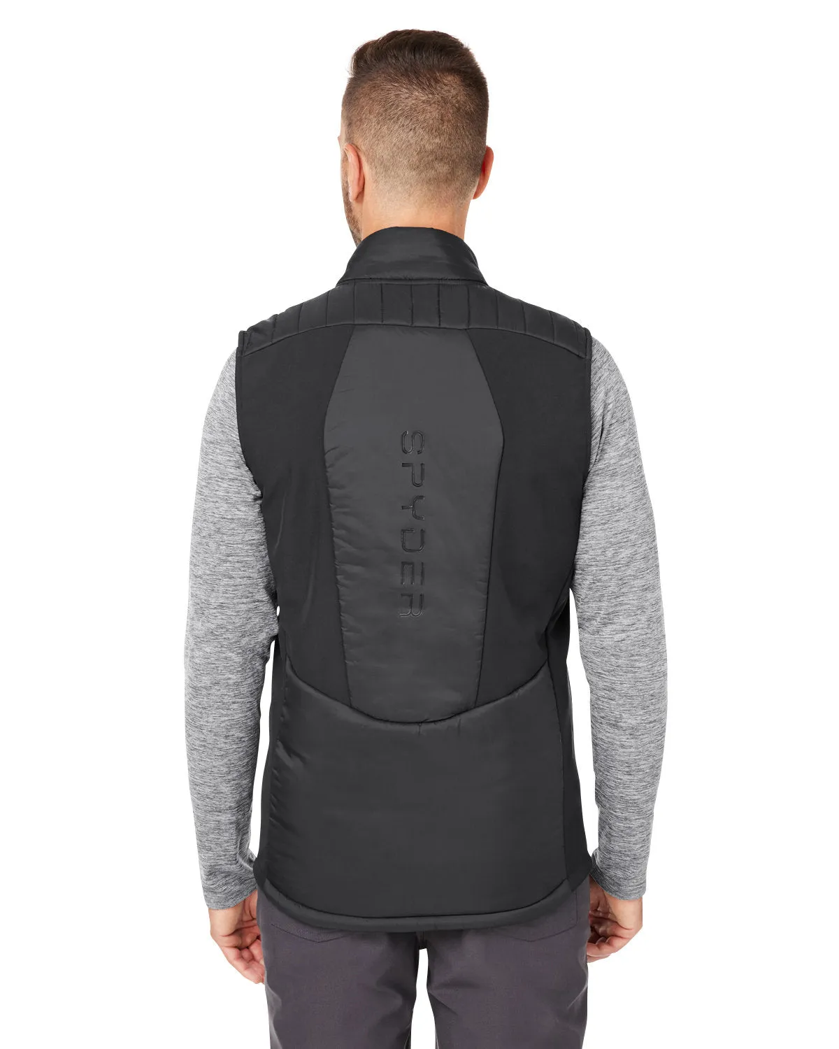 Custom Spyder Men's Challenger Vests, Black