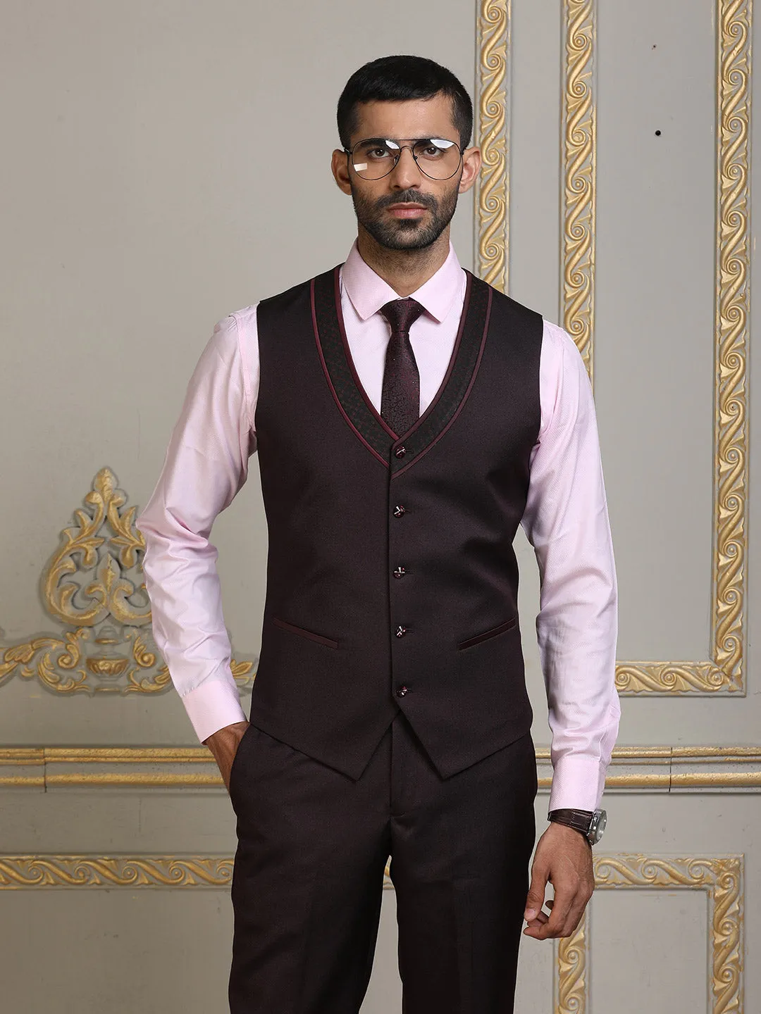 Dark Purple Mens Imported Formal Suit