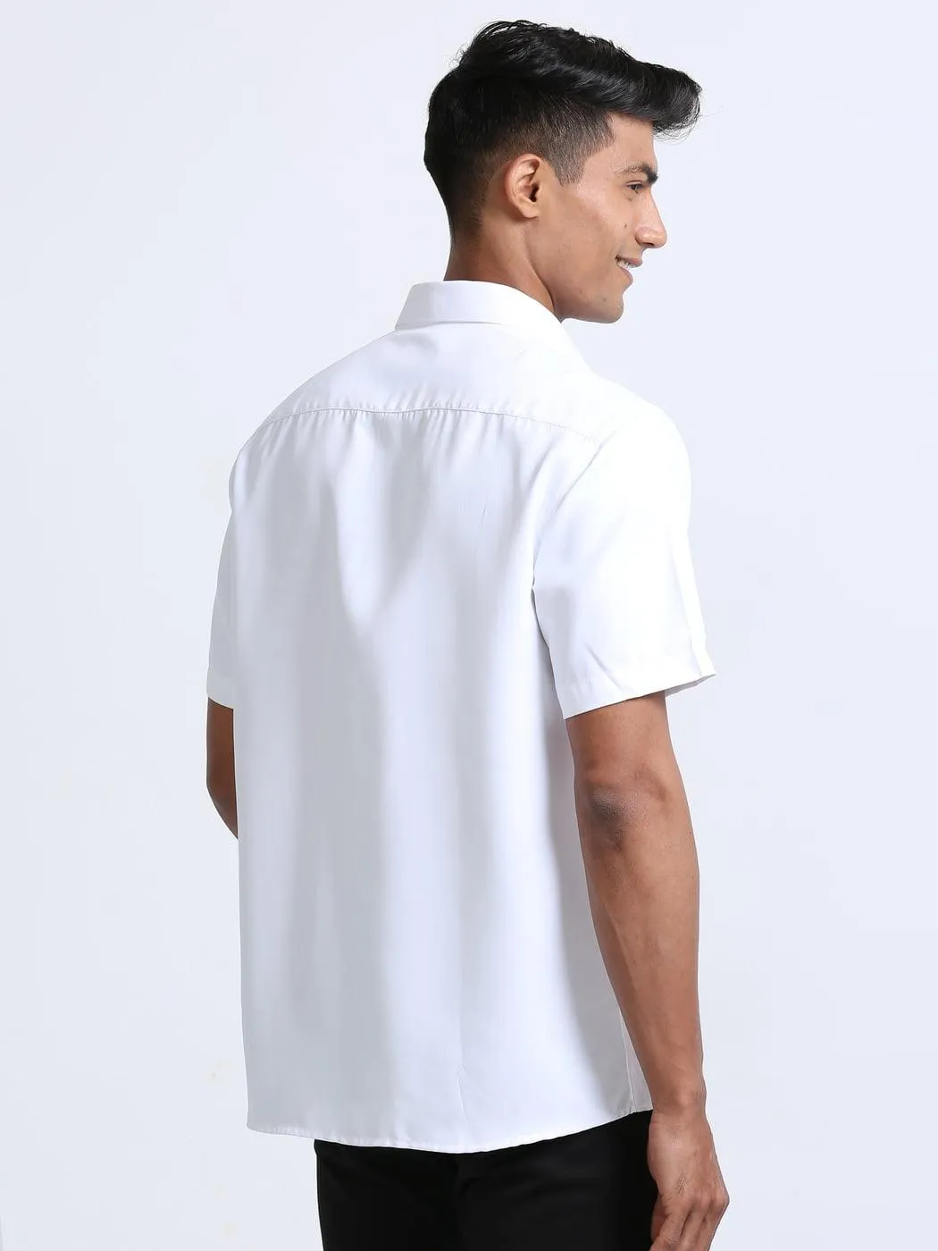 Economic Ginger White Shirt Half Sleeve