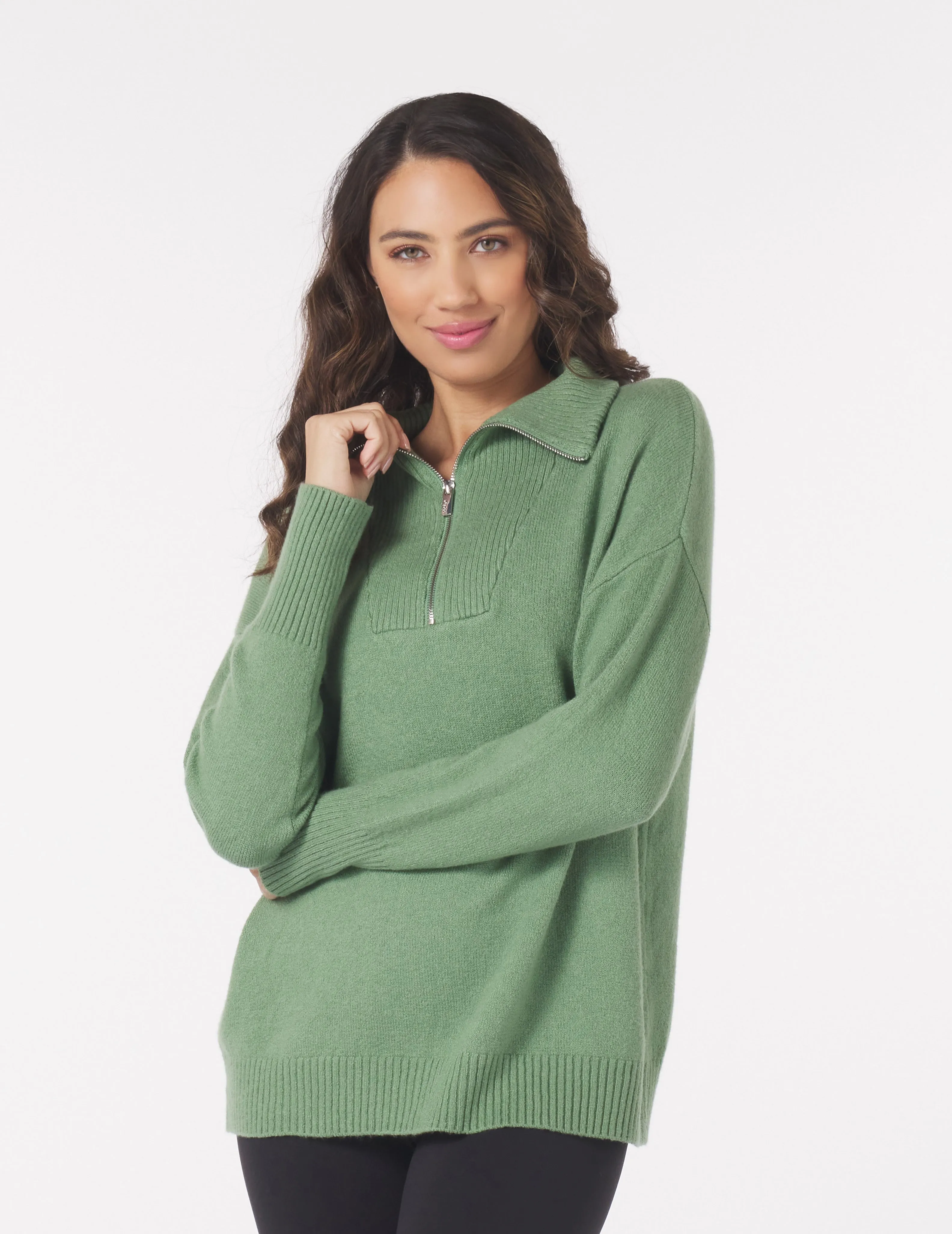 Elevated 1/4 Zip: Sage