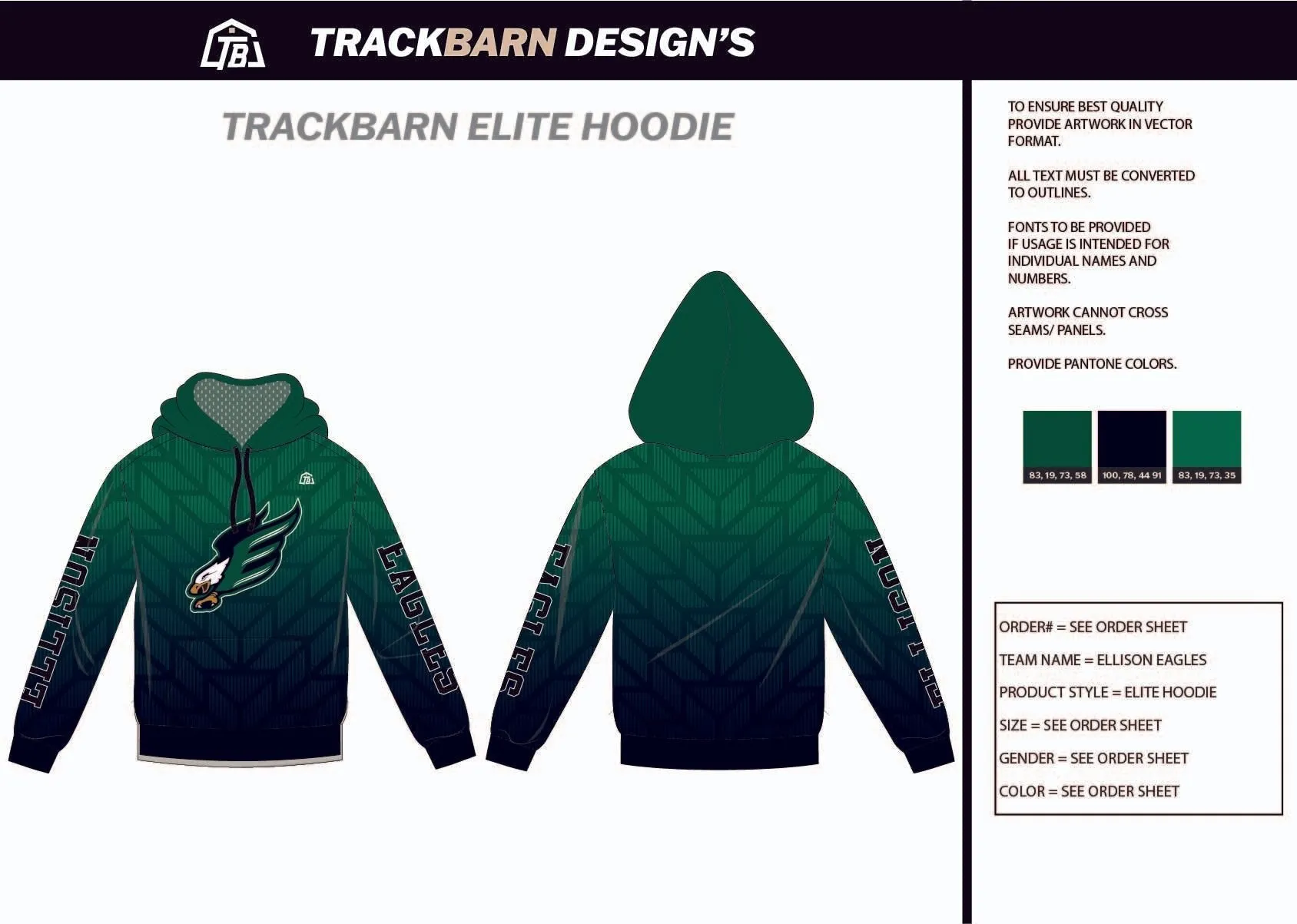 Ellison-Eagles- Youth Pullover Hoodie