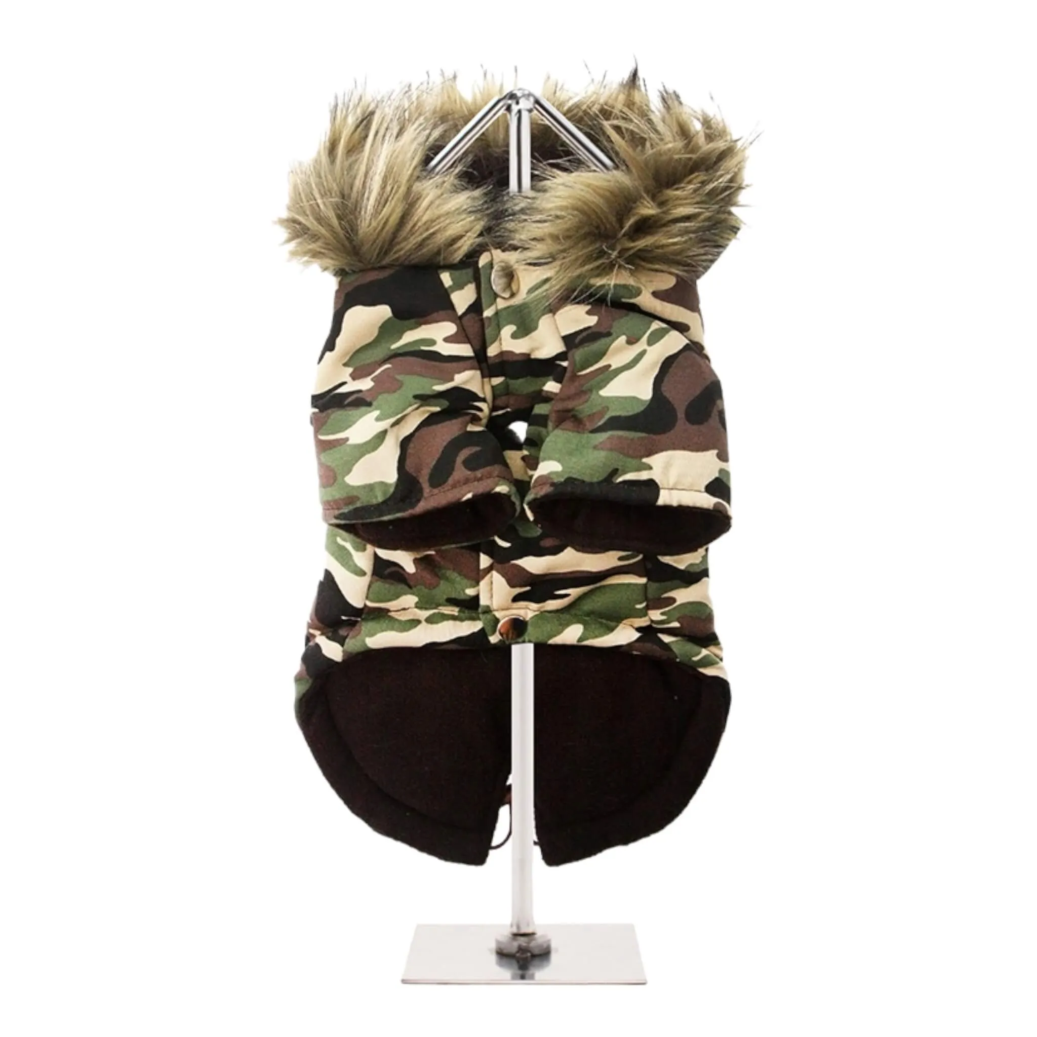 Forest Camouflage Fish Tail Dog Parka