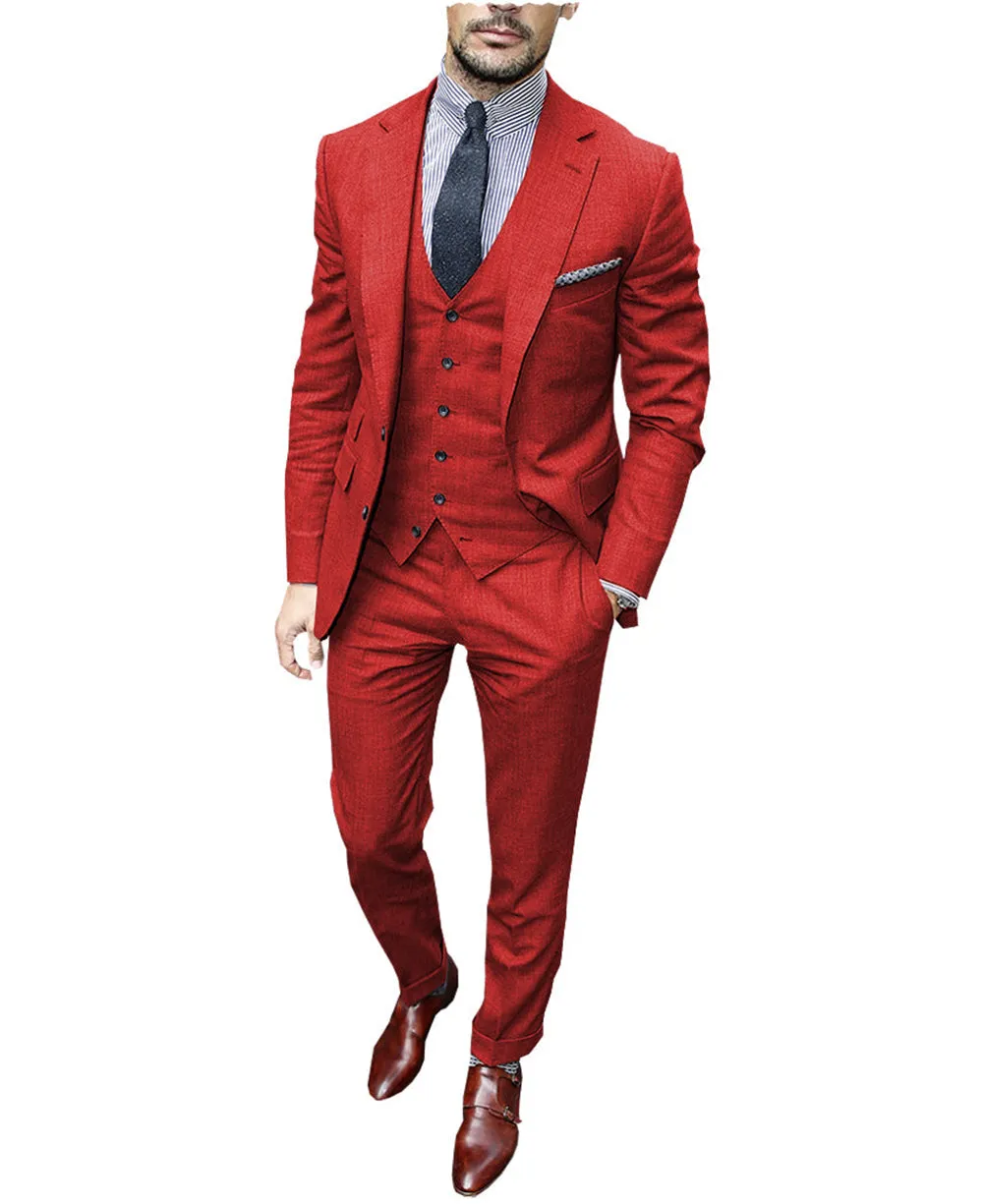 Formal 3 Piece Men's Suit(Blazer   Vest   Pants)