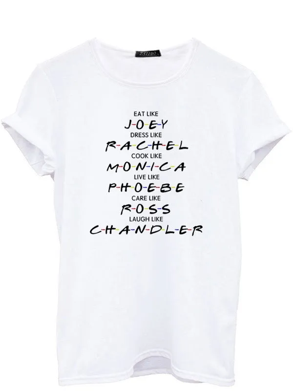 FRIENDS Letter Print Fashion T-shirts