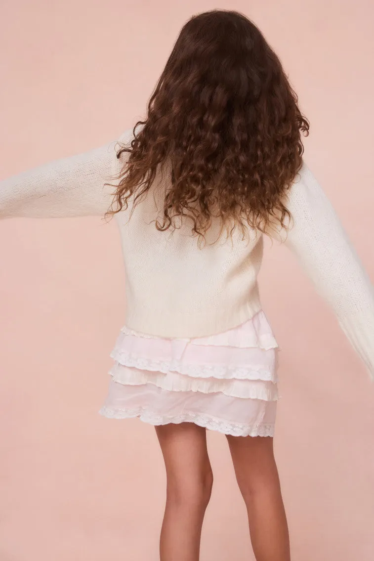 Girls Amya Wool Bow Pullover