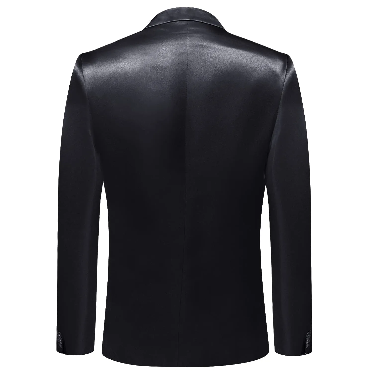 Hi-Tie Blazer Black Men's Wedding Business Solid Top Men Suit