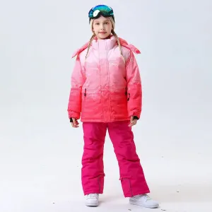 Hotian Girl Snow Jackets & Snow Pants Set Waterproof