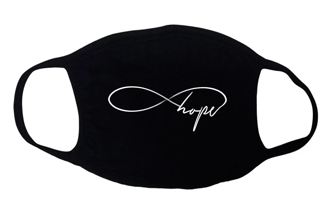 Infinity hope stretchy designer faith-based face mask