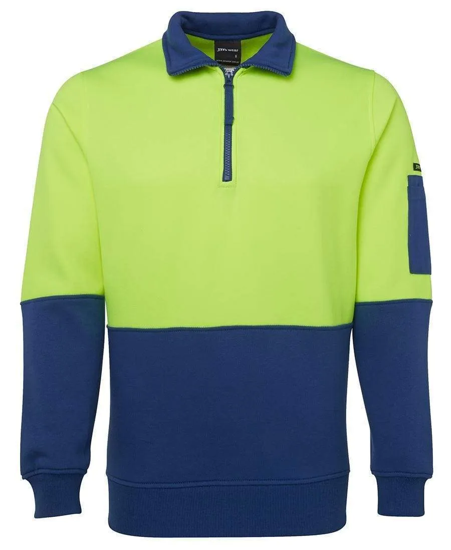 JB'S Hi-Vis 1/2 Zip Fleecy Sweatshirt 6HVFH