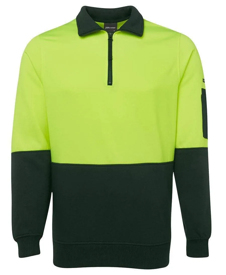 JB'S Hi-Vis 1/2 Zip Fleecy Sweatshirt 6HVFH