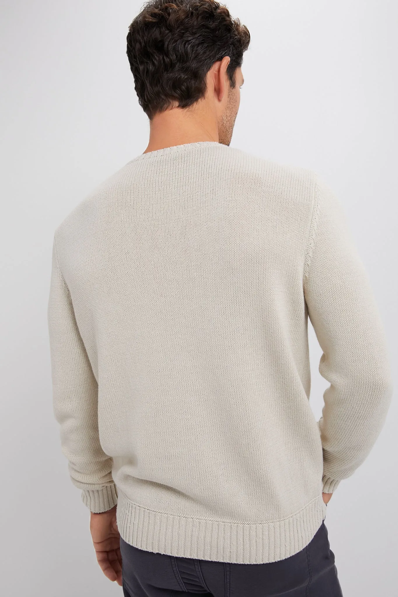 Light Tan All Season Classic Crewneck