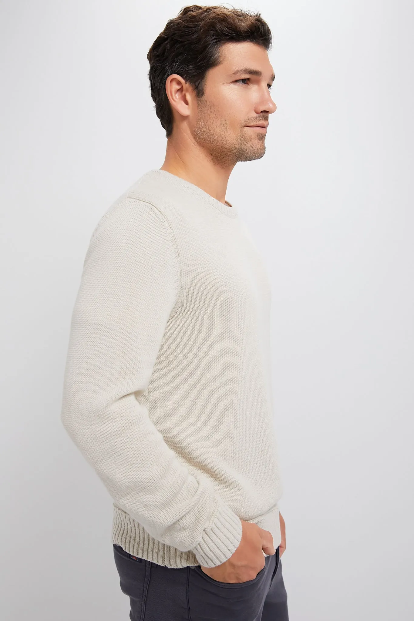 Light Tan All Season Classic Crewneck