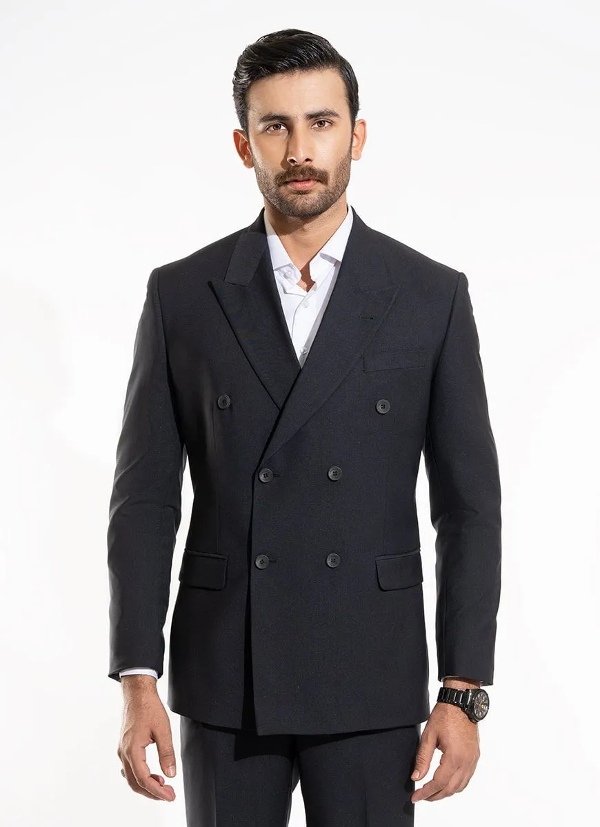 Maze Textured Black Suit