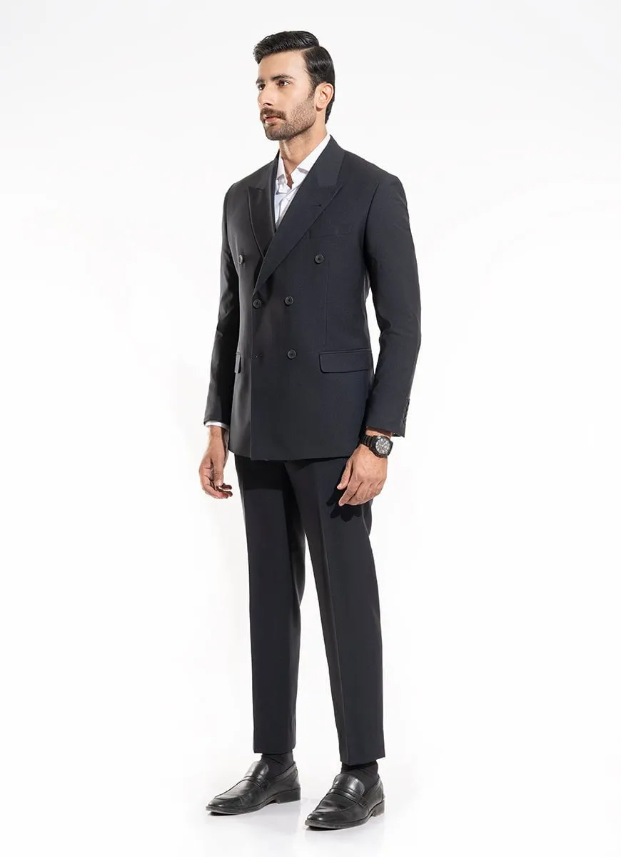 Maze Textured Black Suit