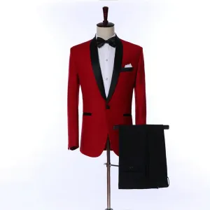 Mens Tuxedo Suits 2 Piece Formal Tuxedo Suit Set Shawl Lapel