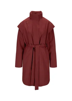 Monsun Coat - Russet Pinstripe