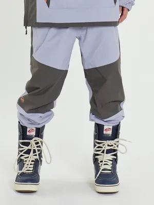 NANDN Colorblock Narrow Mouth Ski Snow Pants - Unisex