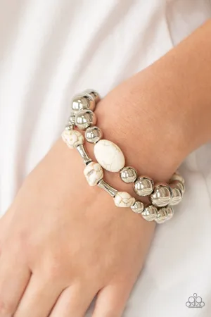 Paparazzi Bracelet ~ Authentically Artisan - White