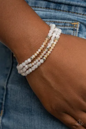 Paparazzi Bracelet ~ How Does Your Garden GLOW - White