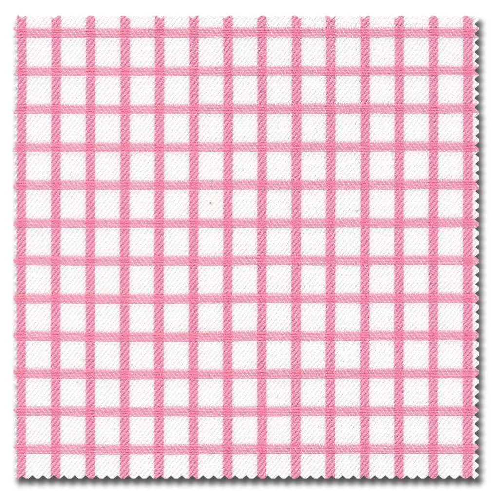 Pink On White Check Shirt