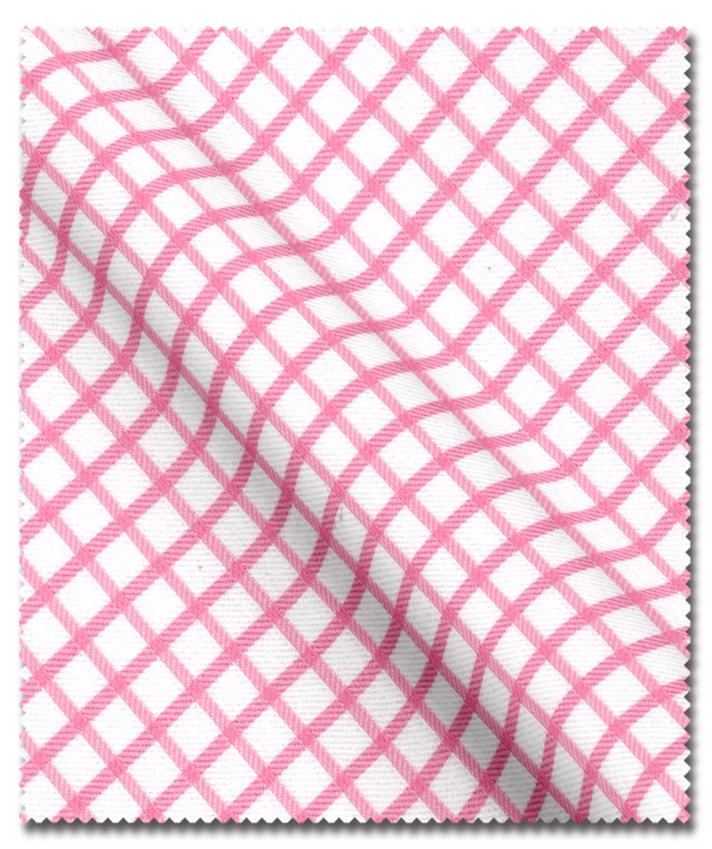 Pink On White Check Shirt