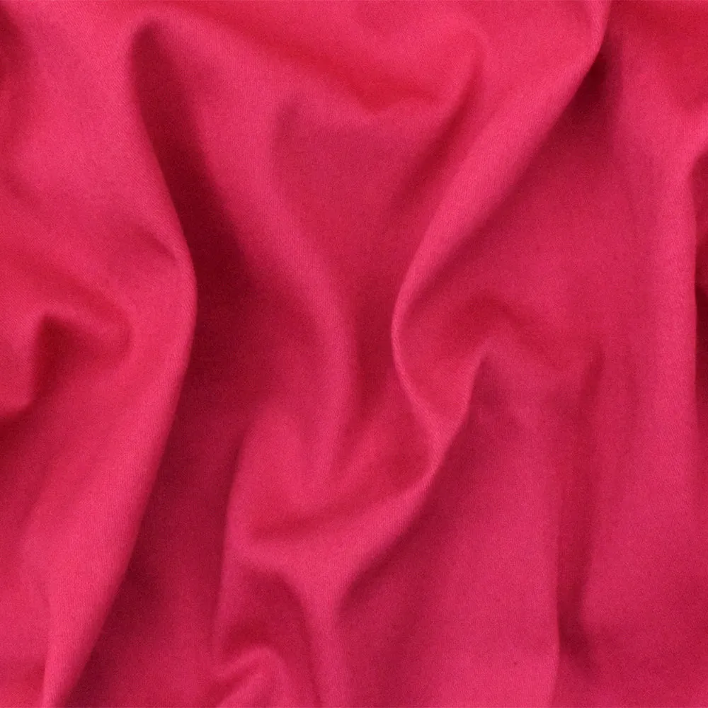 Pink Solid Stretch Cotton Spandex Satin Woven Fabric