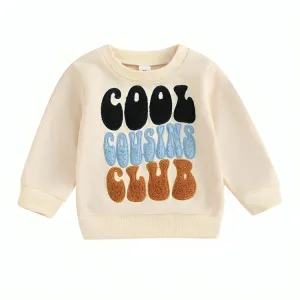 "Cool Cousins Club" Embroidered Baby Sweatshirt