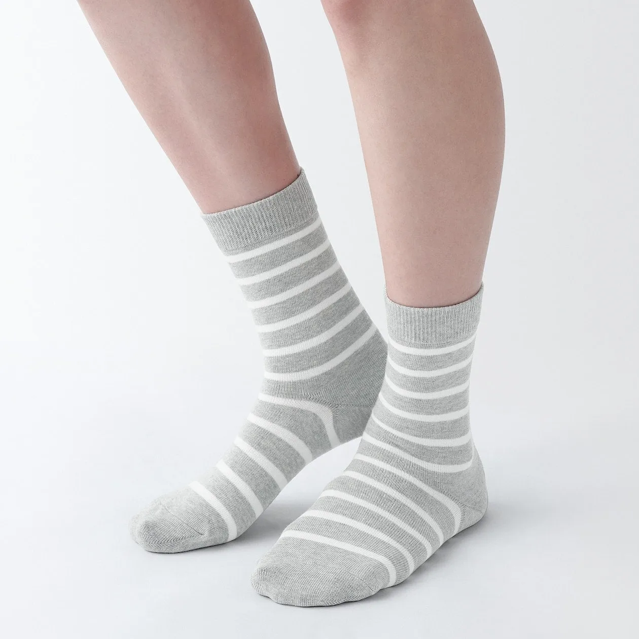 Right Angle 3 layer Loose Top Stripe Socks