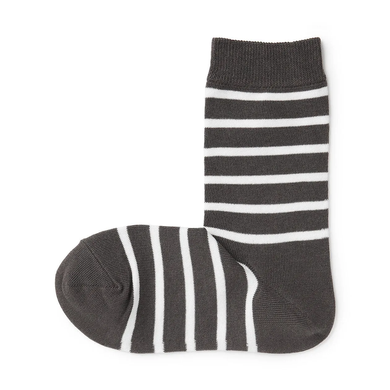 Right Angle 3 layer Loose Top Stripe Socks