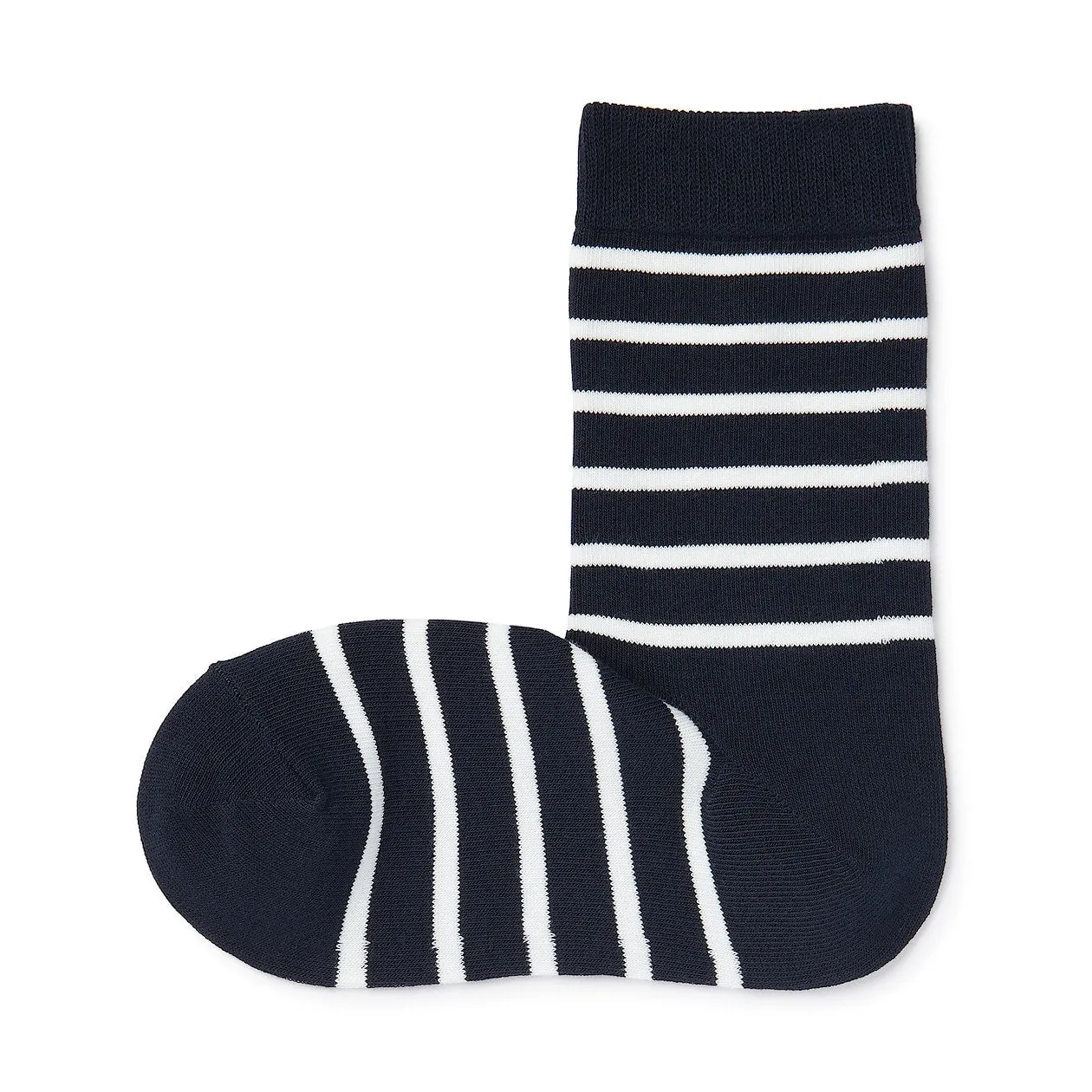 Right Angle 3 layer Loose Top Stripe Socks