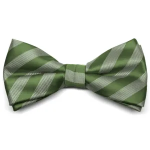 Sage Formal Striped Bow Tie