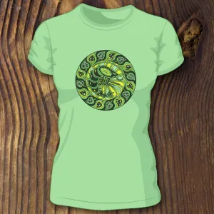 Stained Glass Shrimp women's tee