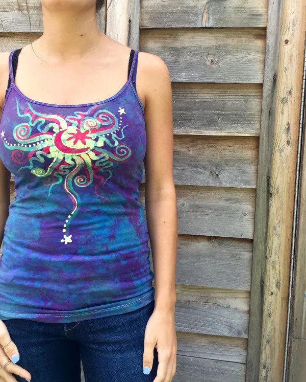 Sunrise Moon Star Stretchy Batik Camisole