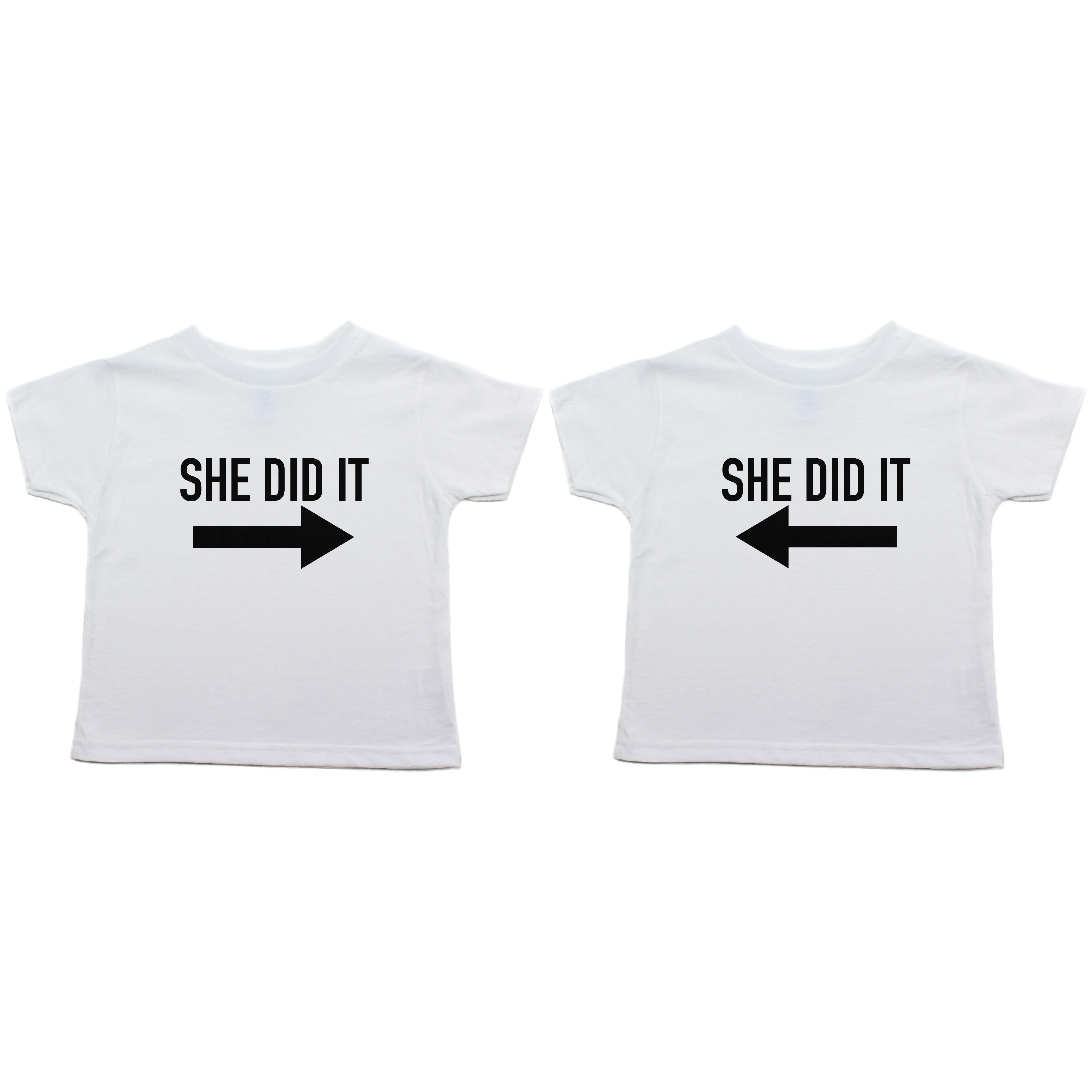 Twin Set She Did It Toddler Short Sleeve T-Shirt