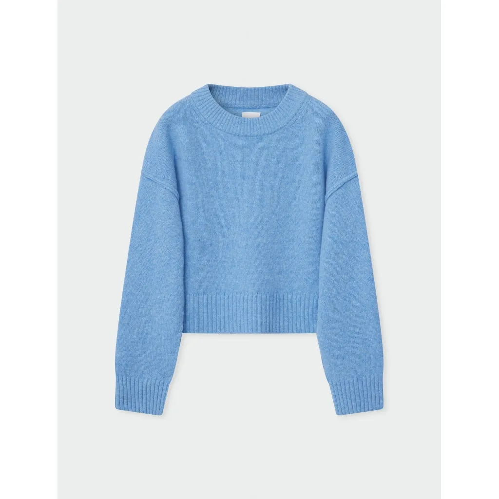 Ulrikke Blue Melange Wool Sweater.